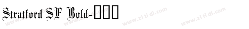 Stratford SF Bold字体转换